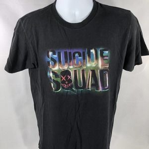 Suicide Squad Movie Logo Promo T Shirt Black Medium Film Short Sleeve Tee